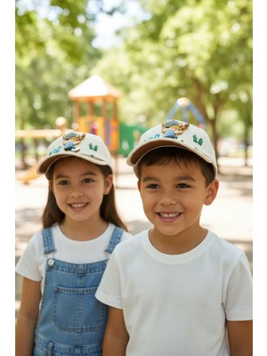 Aware Time 5-8 Yaş Unisex Bebek & Çocuk Aksesuarlı Yazlık Şapka