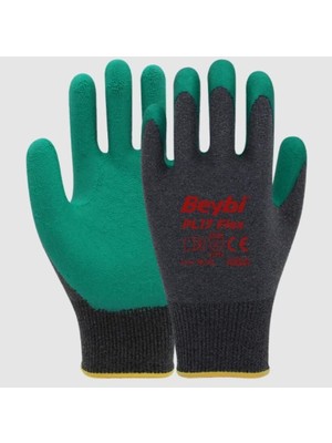 Epilons PL17 Flex Likralı Ipten Örme Lateks Eldiven No:10 Yeşil