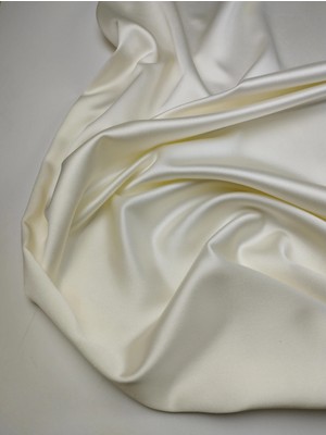 Kumaş Parça Krem Ekru Asetat Saten 150X245CM