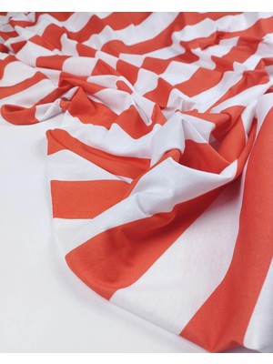 Kumaş Parça Nar Çiçeği Beyaz Renklerde Süprem Penye 170X230CM