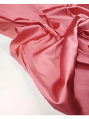 Kumaş Parça Pembe Rente Asetat Saten En: 140CM