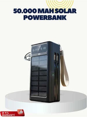 Eco Lounge LED Aydınlatmalı Güneş Panelli Powerbank Seyahat ve Kamp Için