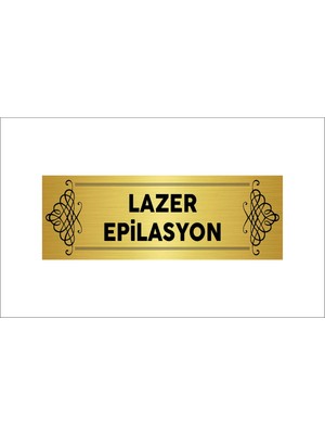 Hobishop Lazer Epilasyon Yazılı Gold Renk Metal Etiket