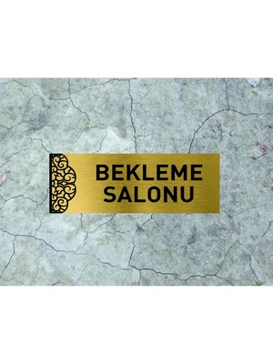 Hobishop Bekleme Salonu Yazılı Metal Levha