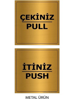 Hobishop Itiniz Çekiniz Yazısı Metal