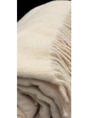 Özyün Merinos Kuzu Yünü %100 Yün Tek Kişilik Naturel Boyasız Battaniye!