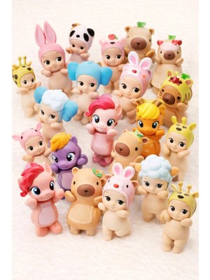 İnci Sepette Sürpriz Mini Figür Oyuncak Sonny Angel Pony Capybara Blind Box Koleksiyon Figürü