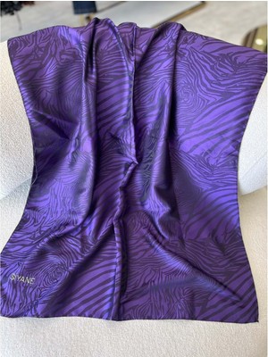 Meram Butik Siyane Zebra Desen Jakarlı Şal - 9 - Standart
