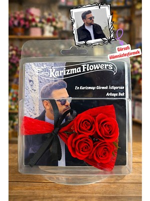 İnci Sepette 🎁hot Flowerss Çiçekli Aynalı Buket 📷 Hediye Fotoğraflı Hediye Kutusu 🌺