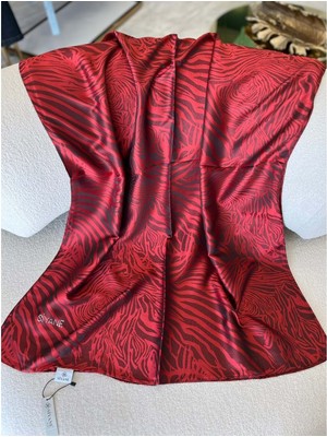 Meram Butik Siyane Zebra Desen Jakarlı Şal - 6 - Standart