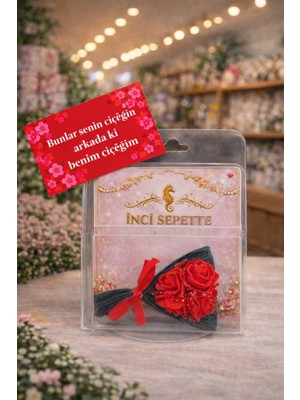 İnci Sepette Sevgiliye Hediye Paketi Renkli Buket Aynalı Hot Flowers Hedi,ye Paketli