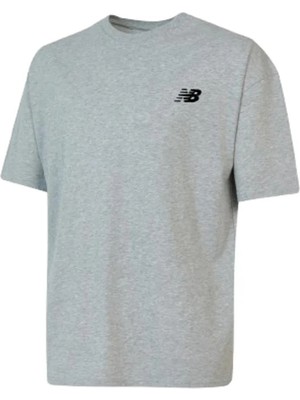 New Balance Nb Lifestyle Men Tshirt MNT1537-AG Gri Tişört