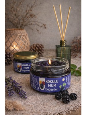 Home Böğürtlen Aromalı Kokulu Mum | Cam Kavanoz Dekoratif Mum