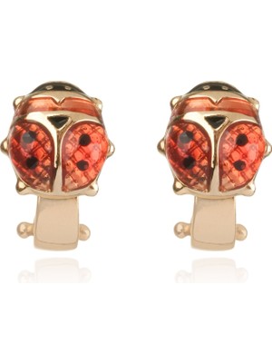 Berk Mücevherat 14 Ayar Altın Uğur Böceği Figürlü Çocuk Küpe