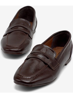 Tonny Black Kadın Kahve Rahat Kalıp Termo Taban Günlük Babet