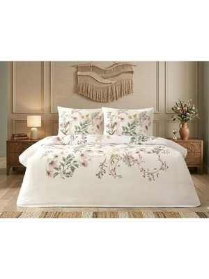 Taç Amariel Lila King Size Baskılı Pike Takımı 180X200 Çarşaflı