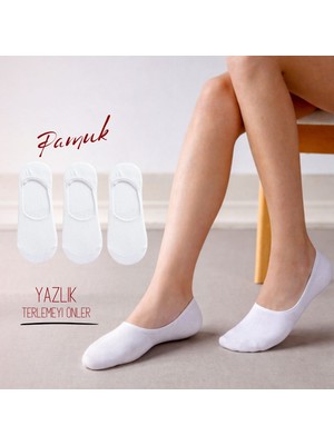 3 Çift Pamuklu Yazlık Görünmez Babet Çorap