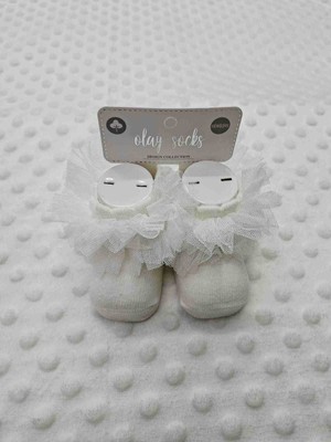 Berkaysun Tekstilden Yenidoğan Pamuklu Tüllü Bebek Çorabı