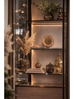 Esmaül Hüsna Allah’ın 99 Ismi Çini Tabak 18 cm – Islami Duvar Süsü – Masa Üstü Dekoratif Tabak – Dini Hediyelik Ev Dekoru