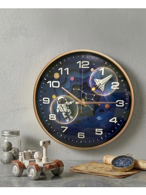 Bitiger Çocuklar Için Desenli Quartz Duvar Saati – Renkli ve Eğlenceli Saat