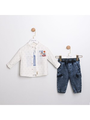 Cumino Erkek Bebek Gömlek Tshirt Pantolon Tarz Takım