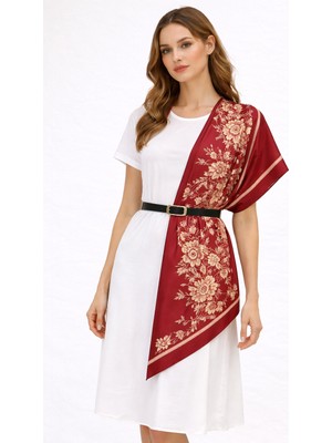 Edirne Lavanta Edirne Kırmızısı Uzun Fular 45*145CM Model-1