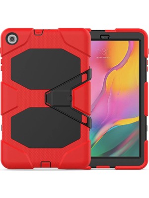 AyrStore Samsung Galaxy T510 Tab A 10.1 Kılıf Griffin Tablet Kapak - Kırmızı