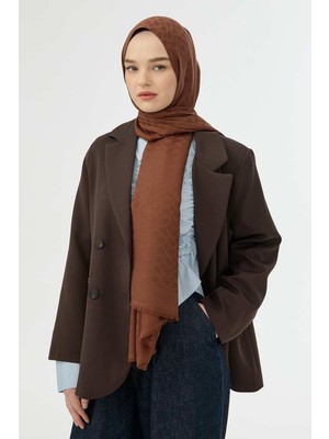 Bloom Desen Kaşmir Şal Çikolata Kahve