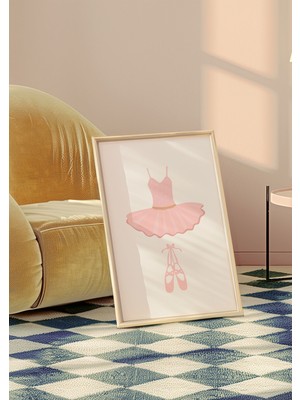 Des Vu Print Balerin Posteri, Coquette Balerin Temalı Çerçevesiz Poster