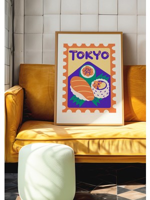 Des Vu Print Tokyo Sushi Posteri, Pinterest Temalı Çerçevesiz Poster