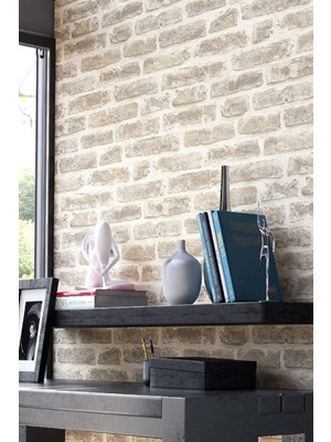 Braventa Collection Bien Home Duvar Kağıtları 5311 Açık Sarı Tuğla Taş Desen Kağıdı 5,30 M²