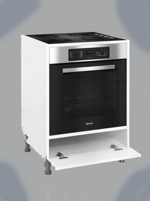 Braventa Collection Ankastre Mutfak Dolabı, Ankastre Modül Dolap, Fırın Ocak Dolabı - Beyaz