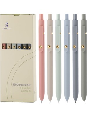 Braventa Collection Ddaowanx Jel Kalemler, 6 Adet 0.5mm Hızlı Kuru Siyah Mürekkep Kalemleri Ince Nokta Pürüzsüz Yazı Kal