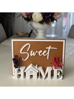 Lina Hobby Sweet Home 3D Yazılı Dekoratif Masa Üstü Tablo - 14X10 cm