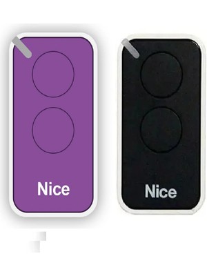 Nice Era Inti 2 Kanallı Otomatik Kapı Kumandası -1 Adet Lila ve 1 Adet Siyah)