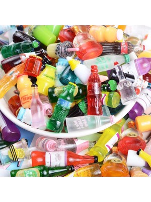 Braventa Collection Juland 40 Adet Minyatür Mini Bira Içecekleri Dekorasyon Bebek Evi Cam Karışık Şarap Reçine Setleri S