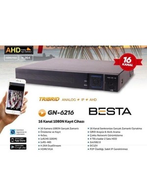 Twin Store Ahd Dvr 16 Kanal Kamera Kayıt KD-6216HS