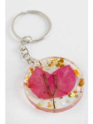 Starseven Begonvil Çiçeği Epoksi Anahtarlık