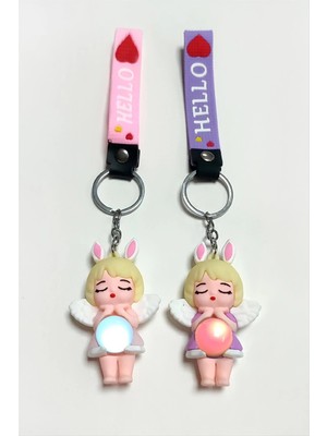 Starseven Peri Işıklı Silikon Anahtarlık