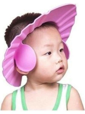 Braventa Collection Bebek Banyo Şapkası -Kulaklıklı Pembe