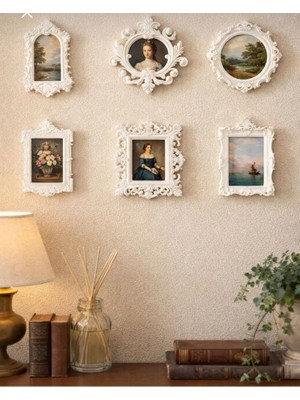 Braventa Collection Housetrend Mini Çerçeveler 6’lı Ev Dekorasyonu Museum Of Us Sevgililer Günü Mini Müze Dekoru (Beyaz)