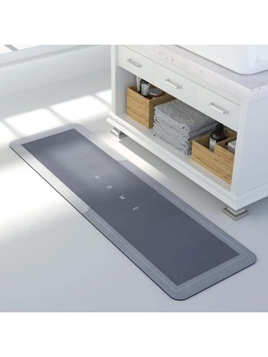 Braventa Collection Banyo Paspası-Kaymaz Tabanlı-Süper Emici Banyo Paspası-Abdest Paspası-Uzun (Mavi) 40 * 120