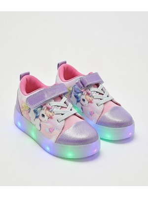 Kız Çocuk Unicorn Kaydırmaz Taban Spor Ayakkabı