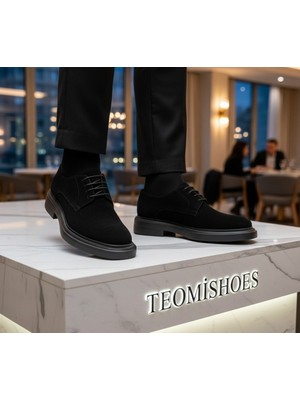 By Barretti Siyah Süet Yüksek Taban London Loafer