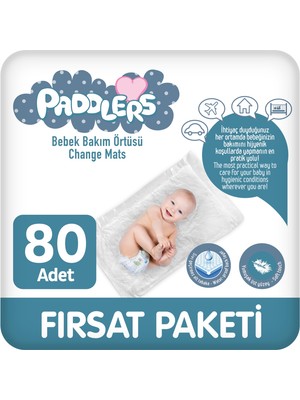 Braventa Collection Bebek Bakım Örtüsü 60X60 cm 80 Adet (8 Paket x 10’lu) Yatak Koruyucu