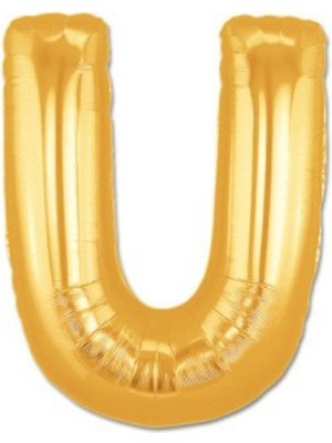 Ergün Collection Altın Sarısı Folyo U Harfi Balon 1 Metre