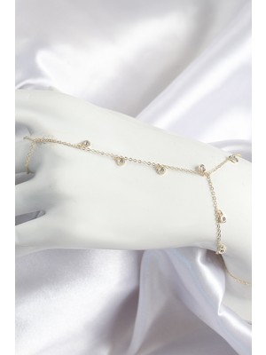 Ergün Collection Pirinç Zirkon Taşlı Sallantılı Model Gold Renk Kadın Şahmeran