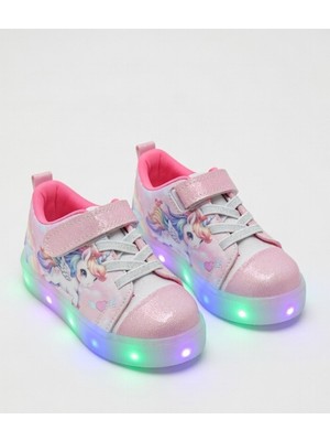 Papuccum Ortopedi Kız Çocuk Unicorn Kaydırmaz Taban Spor Ayakkabı