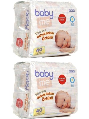 Braventa Collection Baby&me Süper Ince Alt Değiştirme Örtüsü 60X90 cm 40 Adet x 2 Adet,