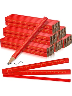 Braventa Collection Wyomer 60 Adet Marangoz Kalemleri, Sekizgen Sert Siyah Marangoz Kalemleri, Ağaç Işleme Işaretleme Iç